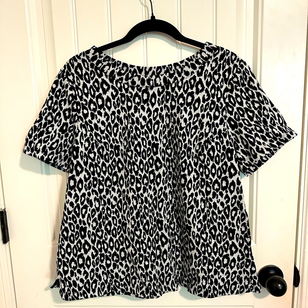 Heavyweight Knit Leopard Top from Anthropologie